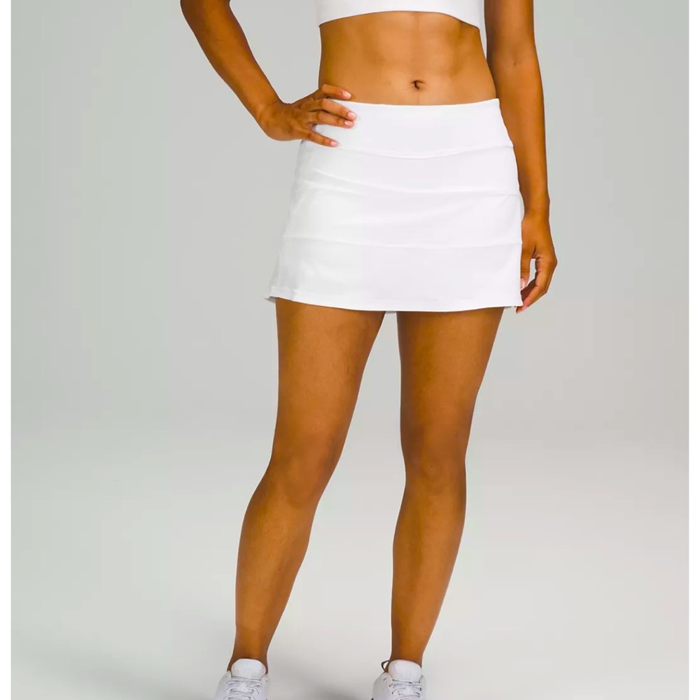 Lululemon | Pace Rival Mid-Rise Skirt Long - White